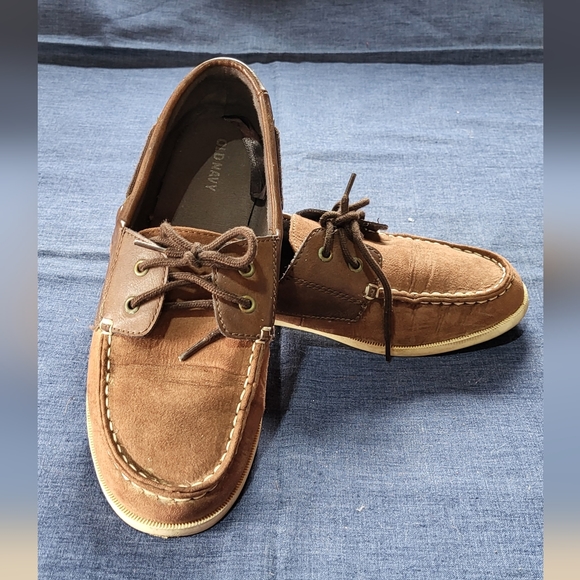 Old Navy classic brown suede loafer tie shoes - Picture 2 of 8